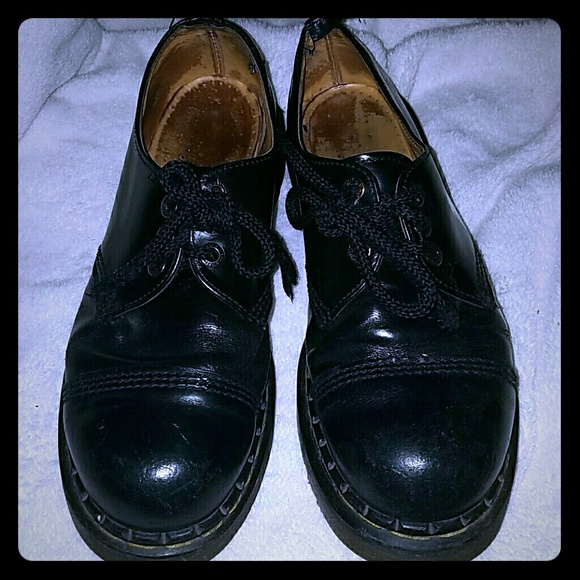 VINTAGE Doc Martens Made in England Black Shoes