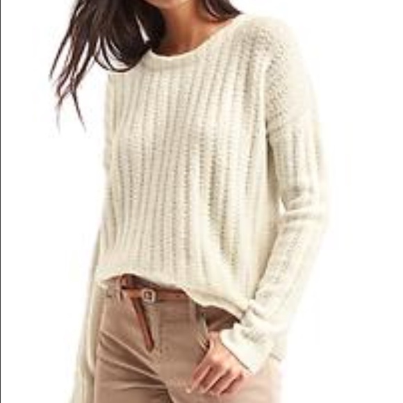 GAP Cream Ribbed Sweater