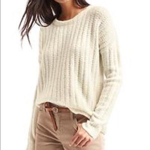 GAP Cream Ribbed Sweater