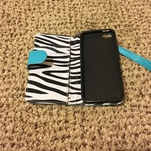 A light blue phone case