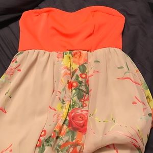 Strapless high low Dress