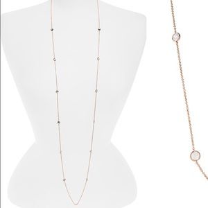Nadri Long Bezel Station Necklace