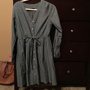 chambray gap swing dress