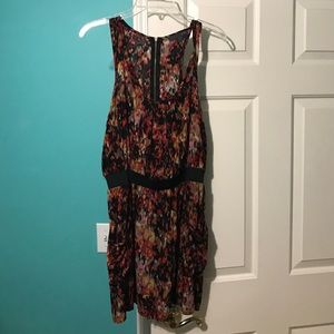 red patterned dress
