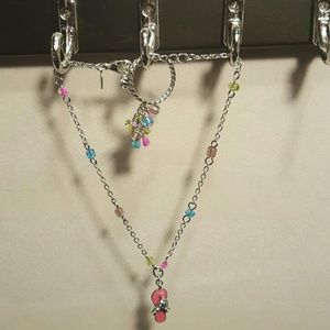 Cute 2 piece set anklet and toe ring.