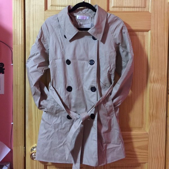 Khaki trench coat