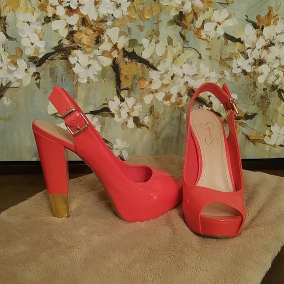HOT PINK with GOLD PARTY SHOES