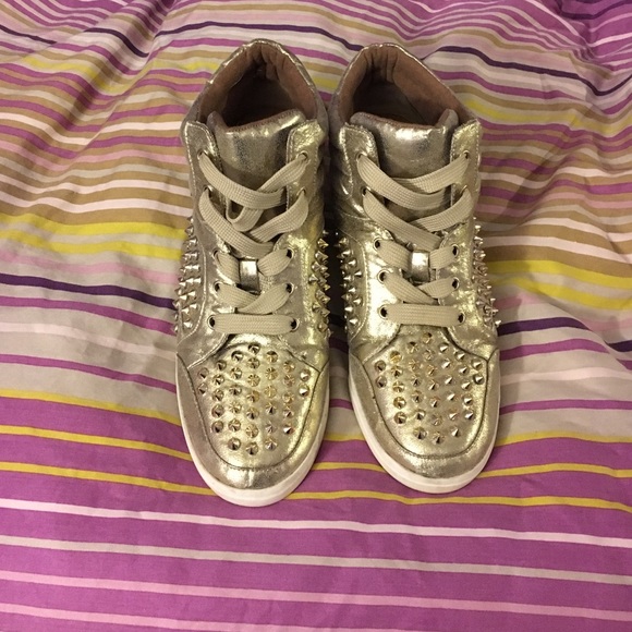 Gold sneakers
