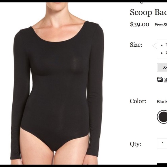 Hinge scoop back bodysuit