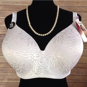 NWT Playtex white wide strap underwire bra 44DD