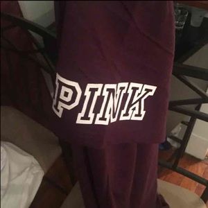 SOLD !! VS PINK L V NECK TEE