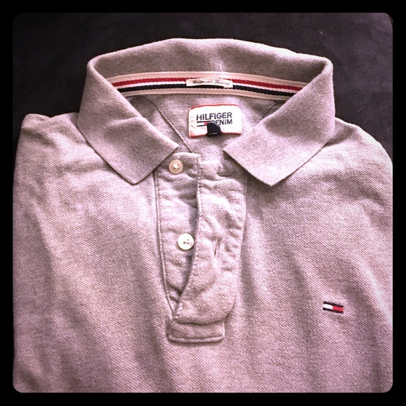 Gray Tommy Hilfiger Slim Fit Polo Shirt