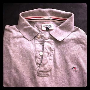 Gray Tommy Hilfiger Slim Fit Polo Shirt