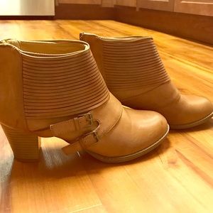 Brown ankle booties