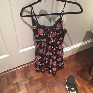 Cute floral black lacy dress!