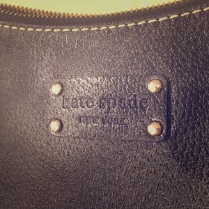 Black leather Kate Spade shoulder bag