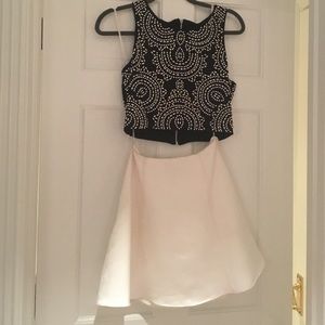 2 piece silk dress