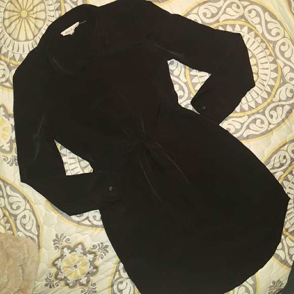 Black shirt dress