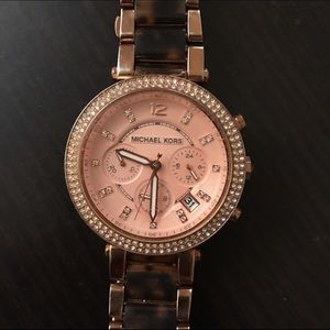 Michael Kors Parker Watch rose gold tortoise shell
