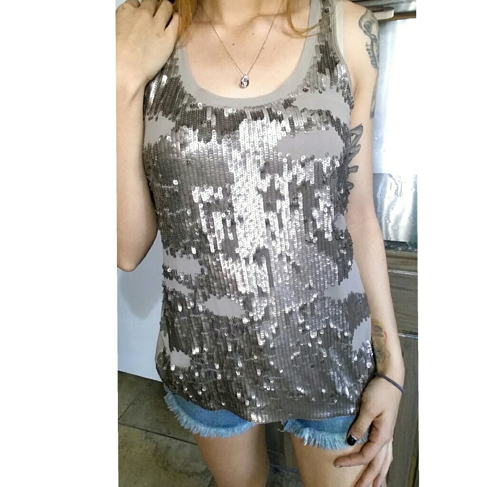 [Express]  Sequin Top NWOT