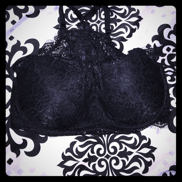 Victoria Secret PINK high neck lace bralette