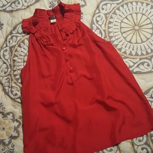 J. Crew Ruffle Neck Silk top