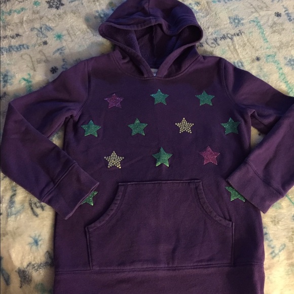 Girls(Sz 10) Purple Star Hoodie