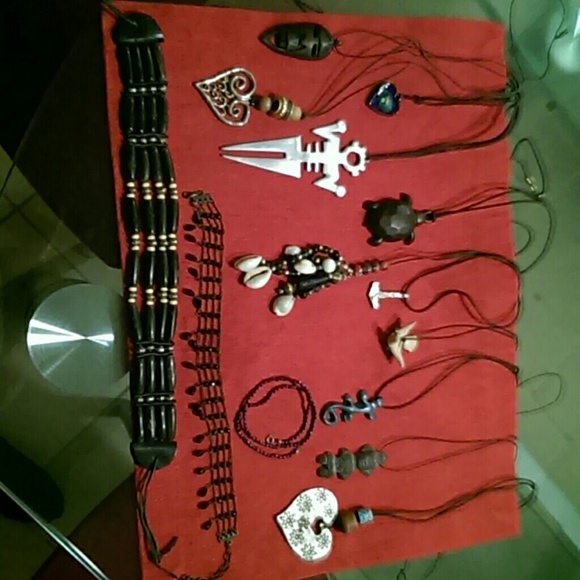 Necklaces - 14 of then most on black cords