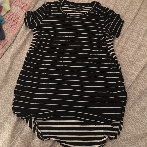 High Low striped tee