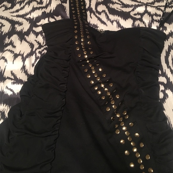 NWOT Forever 21 studded one shoulder bodycon dress - Picture 3 of 4