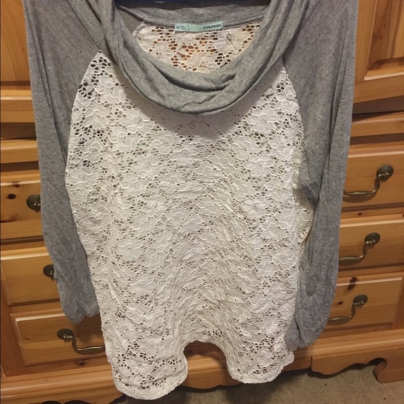 Marices cowl neck lace shirt