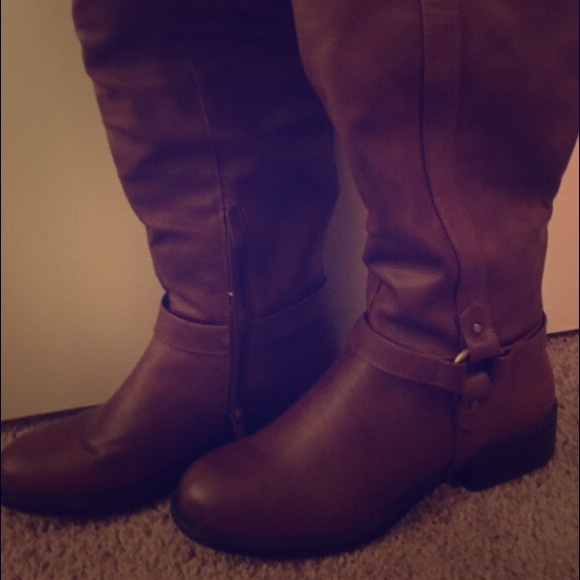Renzo Knee High Boots Brown | Princess Polly Knee high boots
