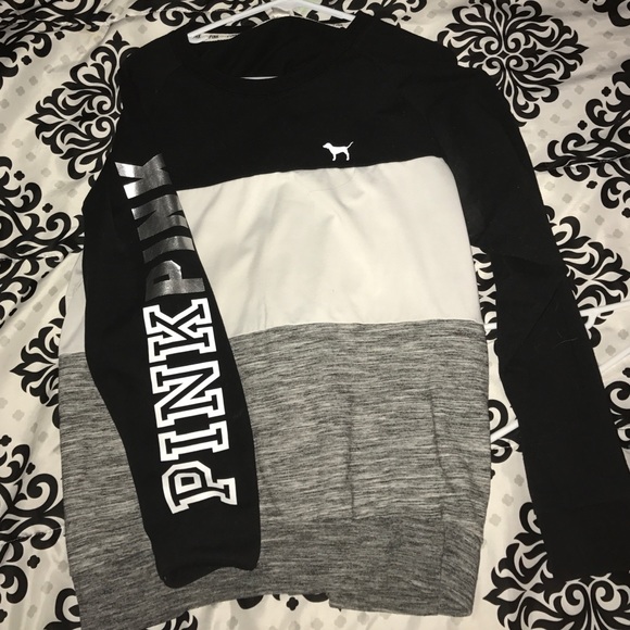 Victoria Secret PINK color block crew neck