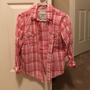 Pink American Eagle Outfitters button up