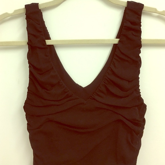 Ruched Mesh Bodycon Dress