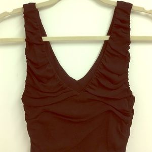 Ruched Mesh Bodycon Dress