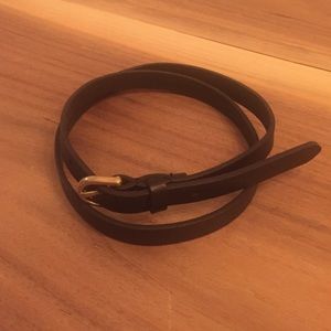 J Crew black skinny belt