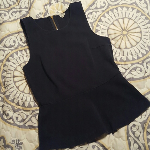 J. Crew Navy Peplum Top