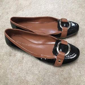 Nine West flats in patent leather