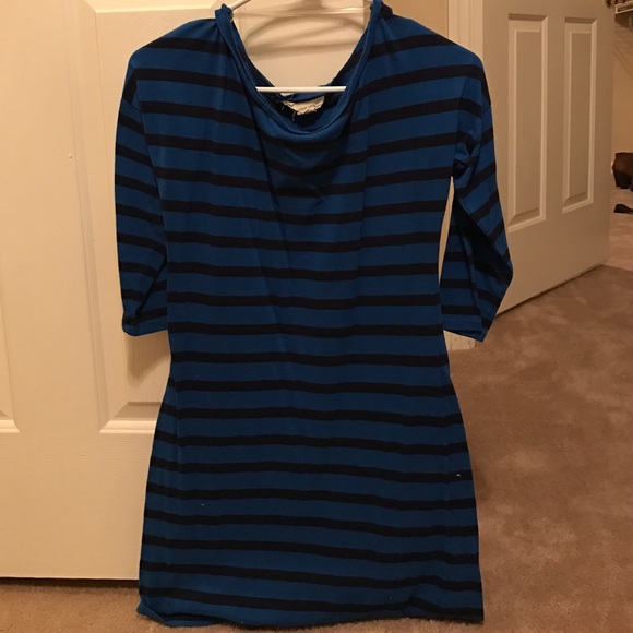 Blue striped dress