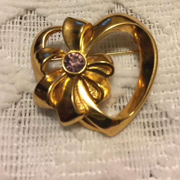 Flowery Heart Brooch