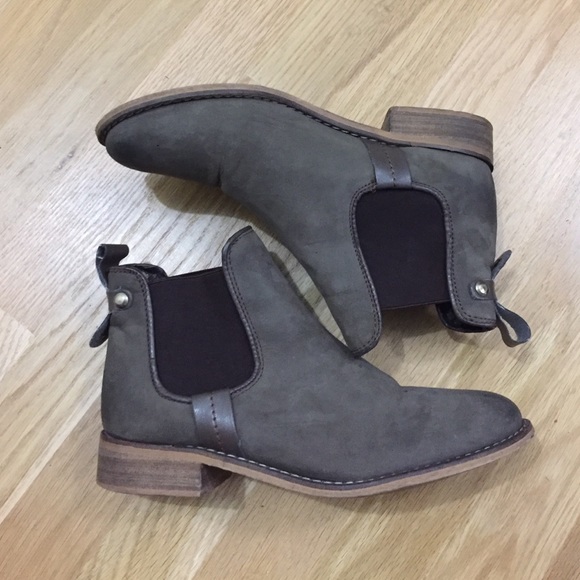 Taupe and Brown Chelsea Boots