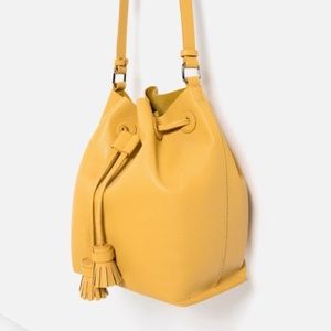 Zara yellow bucket bag