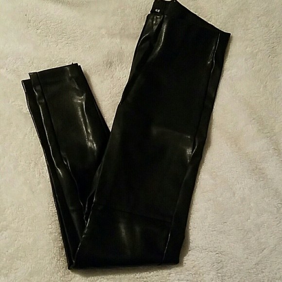 Faux leather pants
