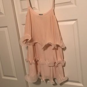Blush H&M ruffled pleated dress size extra small