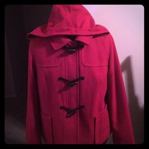 Old Navy Red Toggle Coat