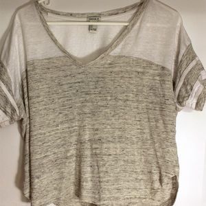 loose varsity v-neck tee