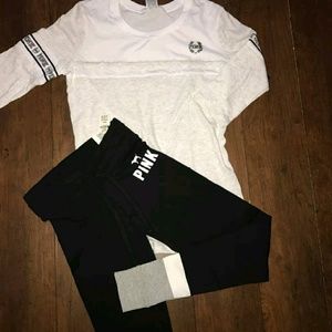 Victoria secret pink shirt and leggings