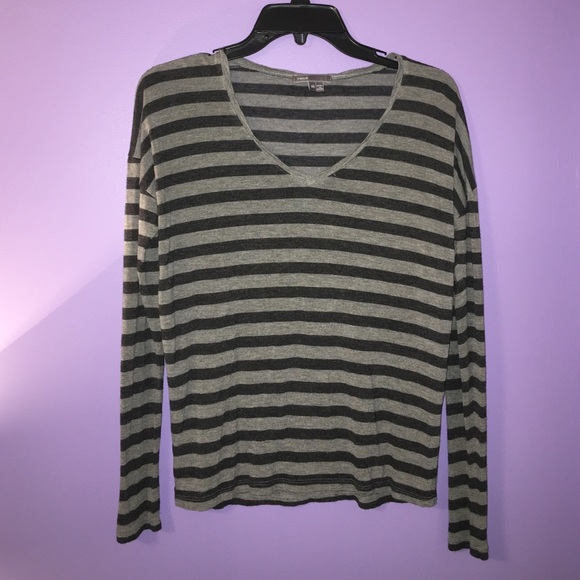 Striped grey and black long sleeve