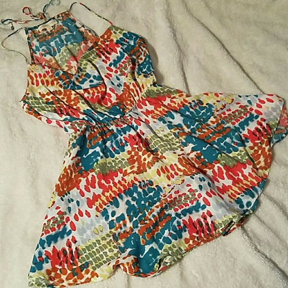 Multicolored flowy dress
